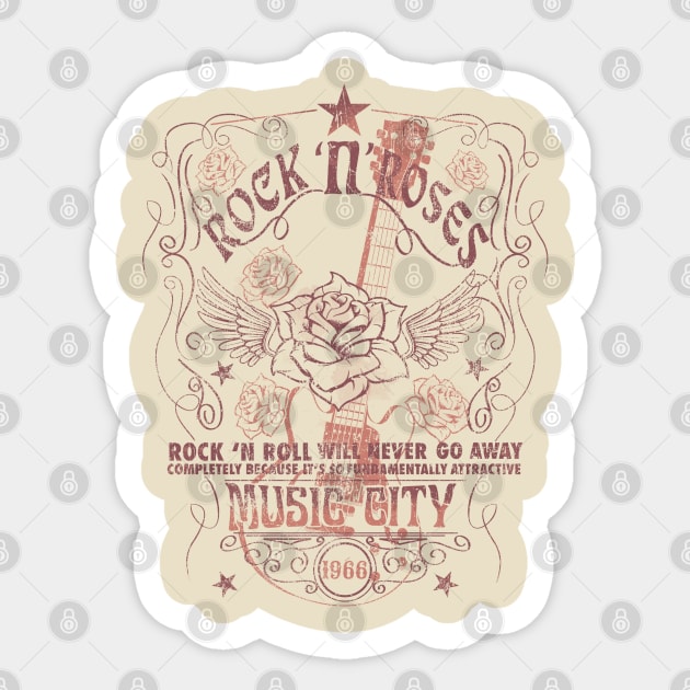 Rock & Roses Music City Sticker by LifeTime Design